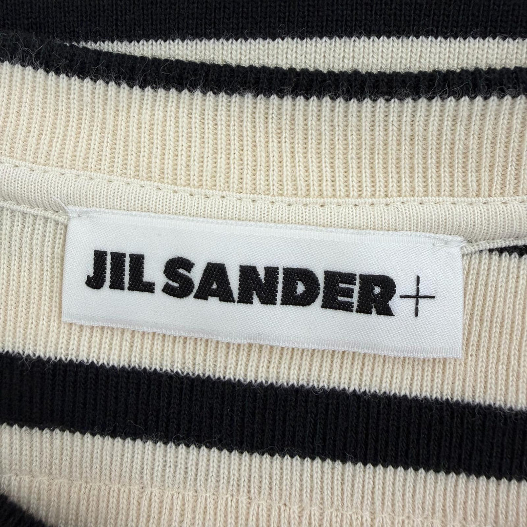 Great JIL SANDER+ Short sleeve knit Logo-printed border pattern L JPPU707524
