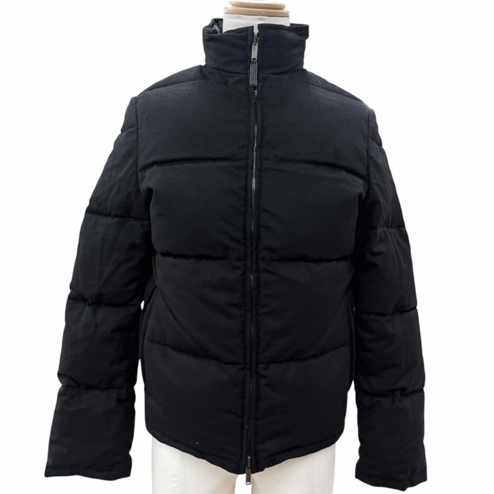Excellent GUCCI Down jacket Tom Ford era logo button reversible black wool