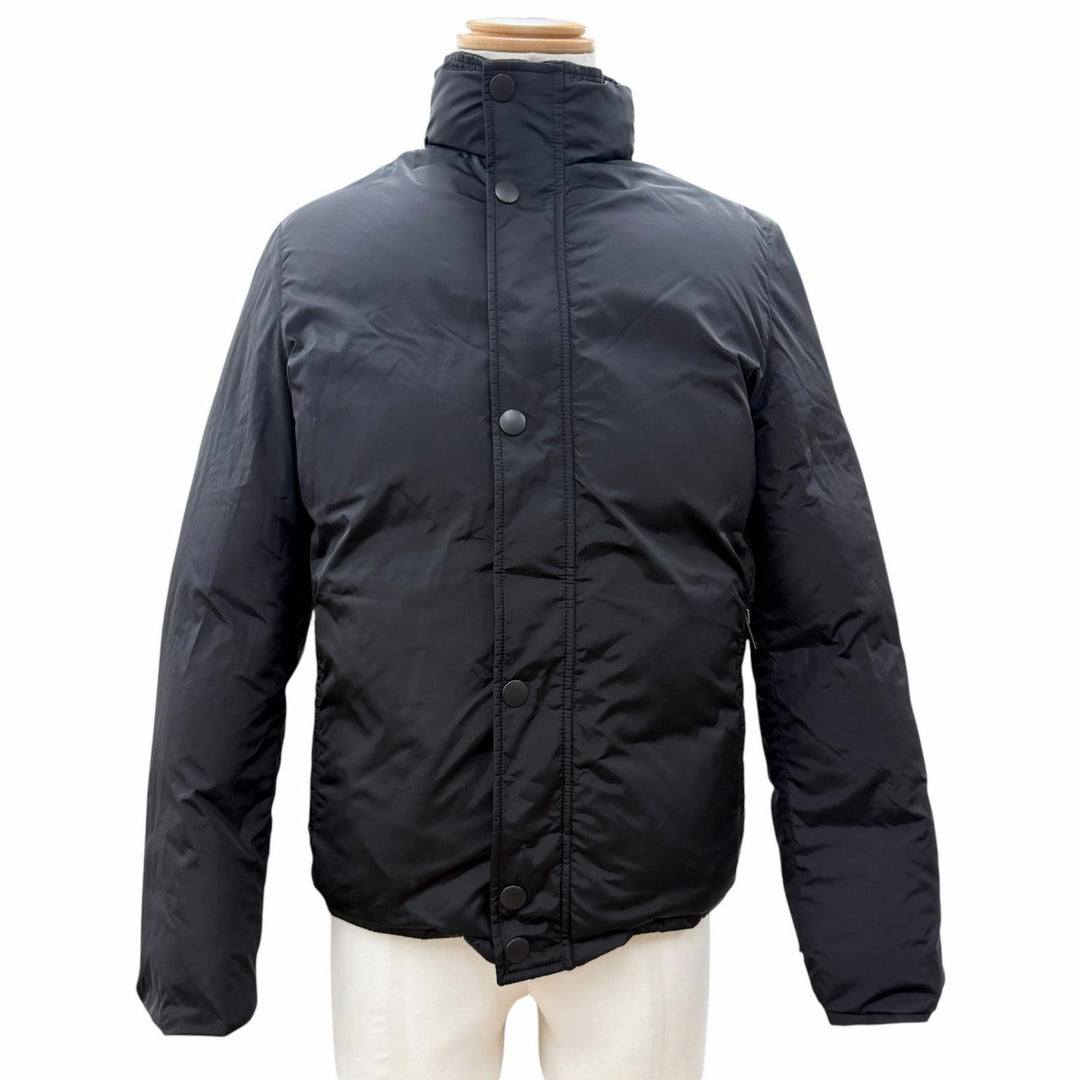 Excellent GUCCI Down jacket Tom Ford era logo button reversible black wool