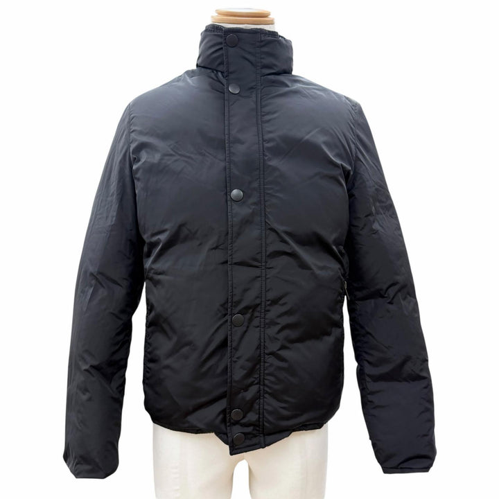 Excellent GUCCI Down jacket Tom Ford era logo button reversible black wool