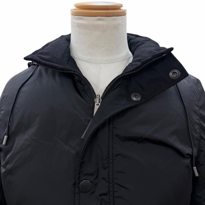 Excellent GUCCI Down jacket Tom Ford era logo button reversible black wool