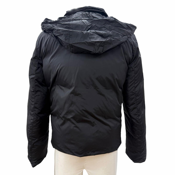 Excellent GUCCI Down jacket Tom Ford era logo button reversible black wool