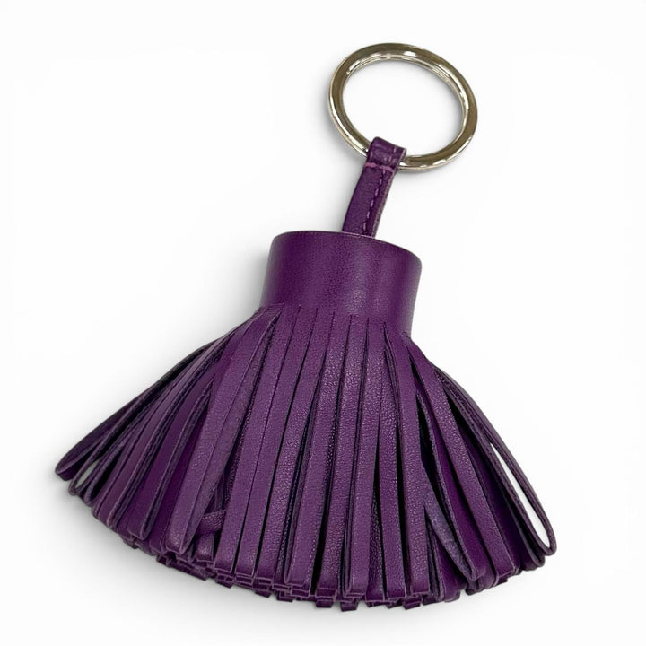 Great HERMES Bag charm Carmen Tassel leather leather Women