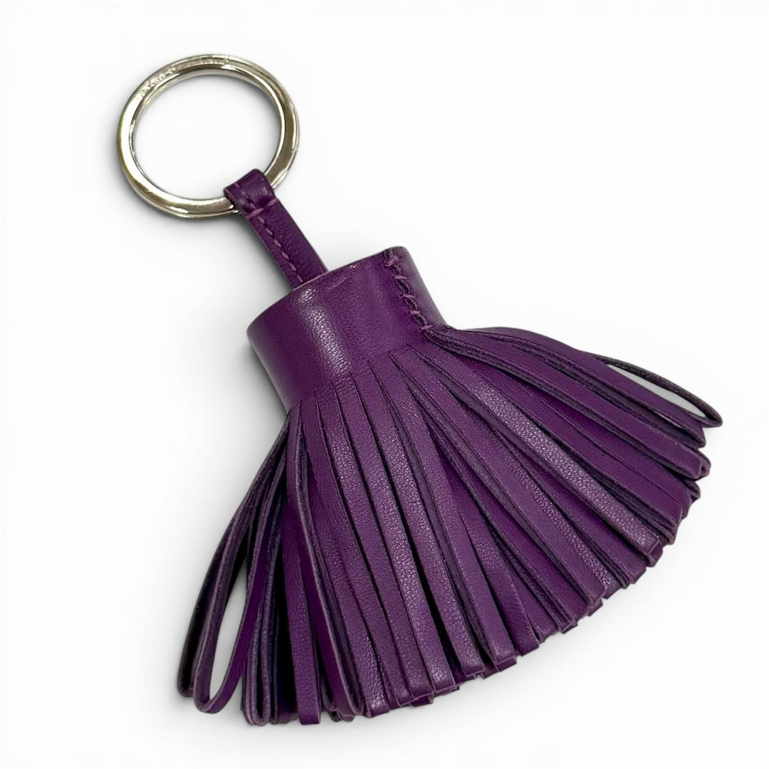 Great HERMES Bag charm Carmen Tassel leather leather Women