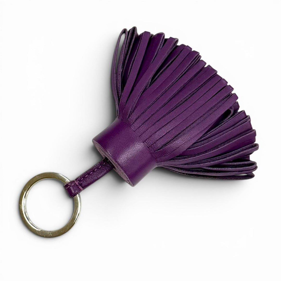 Great HERMES Bag charm Carmen Tassel leather leather Women