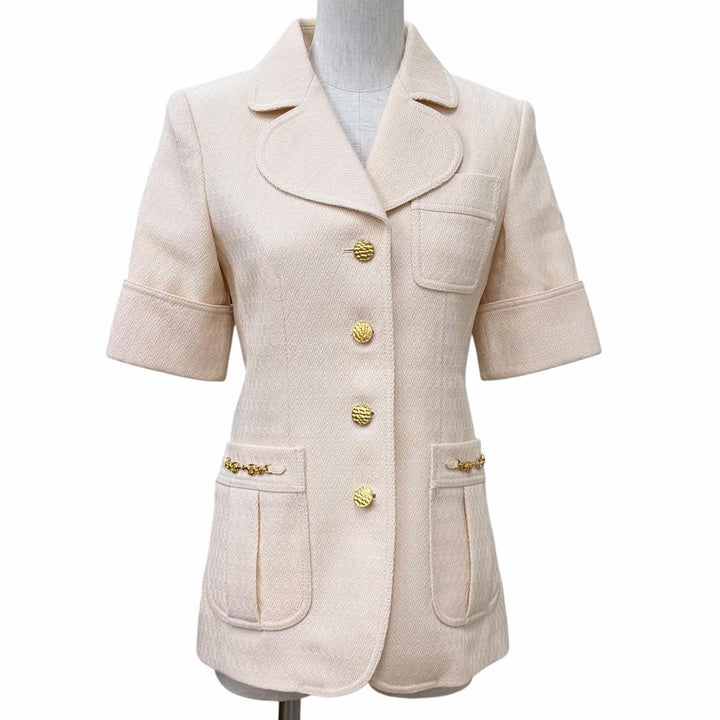 Pristine GUCCI Jacket Horsebit beige wool Women 38 643288