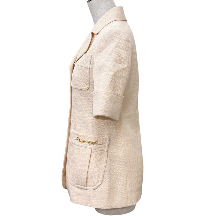 Pristine GUCCI Jacket Horsebit beige wool Women 38 643288