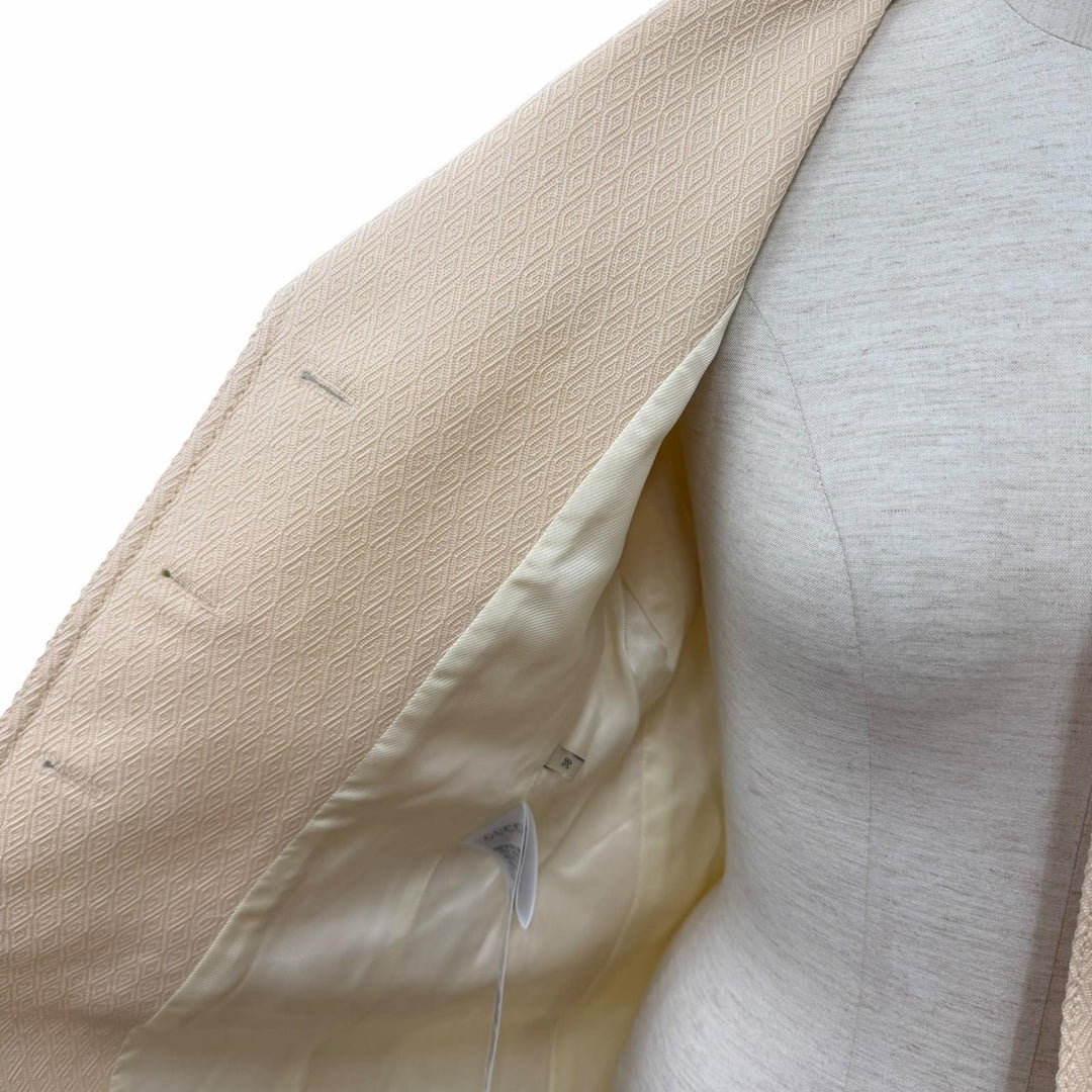 Pristine GUCCI Jacket Horsebit beige wool Women 38 643288