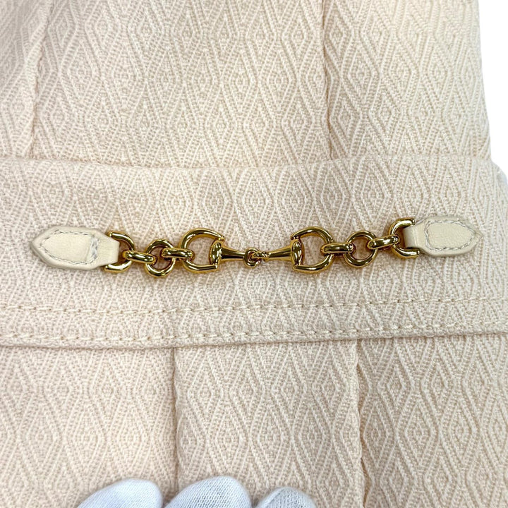 Pristine GUCCI Jacket Horsebit beige wool Women 38 643288