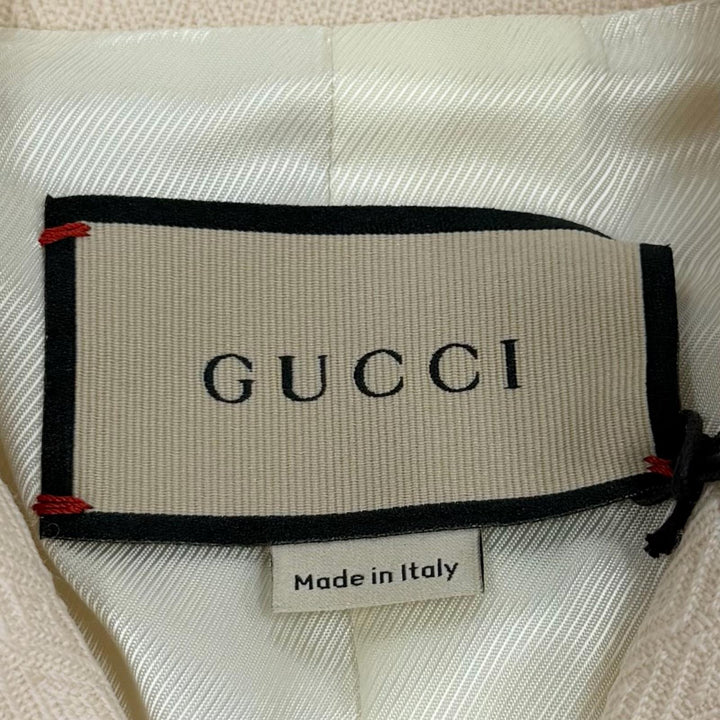 Pristine GUCCI Jacket Horsebit beige wool Women 38 643288