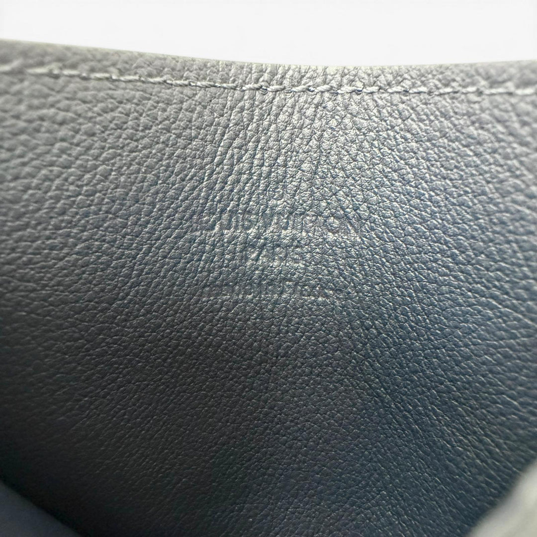 Excellent LOUIS VUITTON Card Case Porto Cult Double Blue Marine Monogram shadow