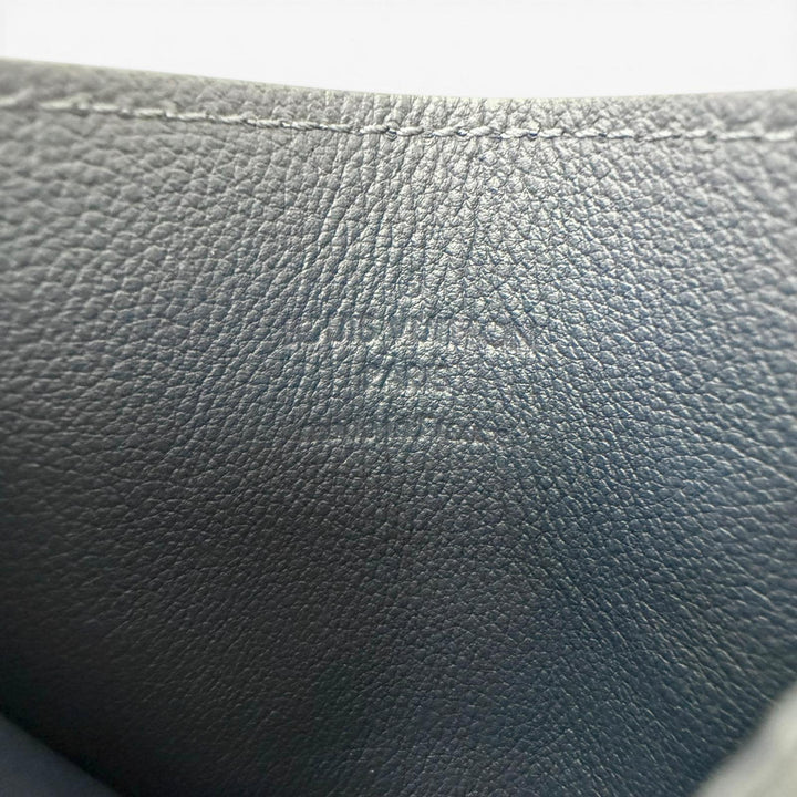 Excellent LOUIS VUITTON Card Case Porto Cult Double Blue Marine Monogram shadow
