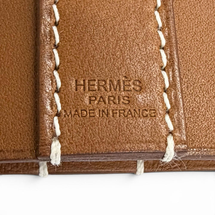 Excellent HERMES Necklace Clochette Buckle Long Necklace leather mens