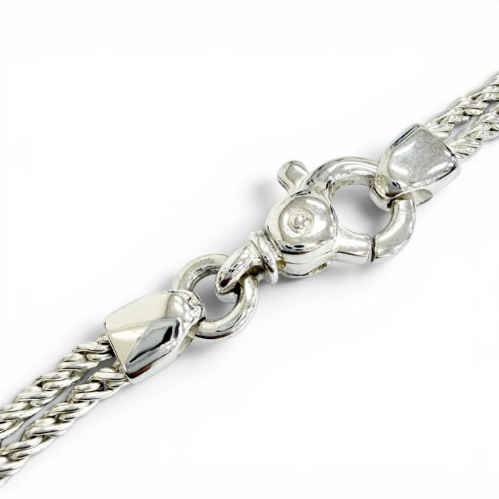Great TIFFANY&Co. Necklace Double Rope Heart choker Silver 925 Women