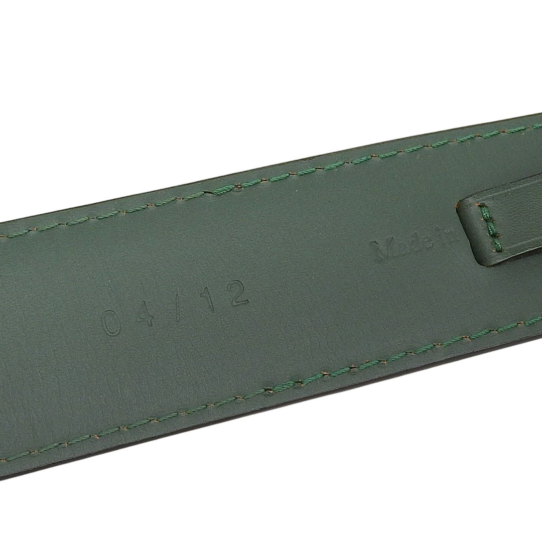 Discounted Excellent Berluti belt Square pin buckle Brown leather mens