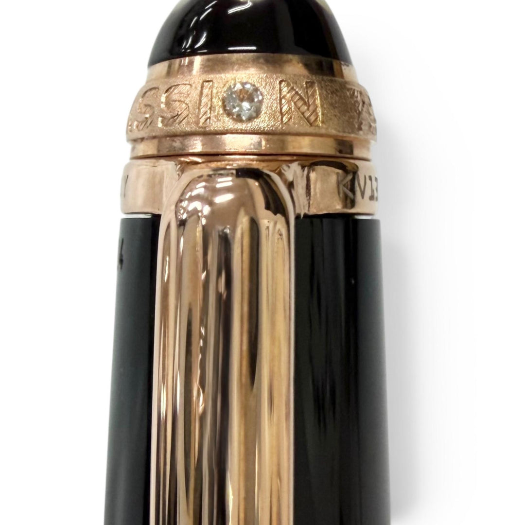 Excellent MONTBLANC Ballpoint pen 75th Anniversary 1P Diamond Rollerball Pen