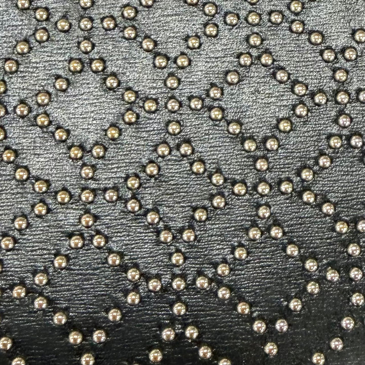 Great ALAIA Purse Studded Zip Around Leather Long Wallet black leather Women