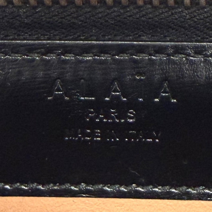 Great ALAIA Purse Studded Zip Around Leather Long Wallet black leather Women