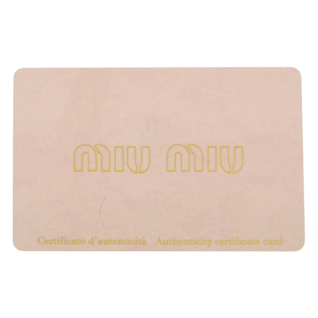 Excellent MIUMIU Purse MADRAS ST.CHECK Zip Around Long Wallet leather 5ML506