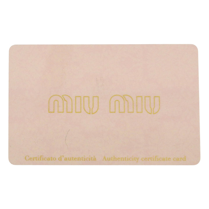 Excellent MIUMIU Purse MADRAS ST.CHECK Zip Around Long Wallet leather 5ML506