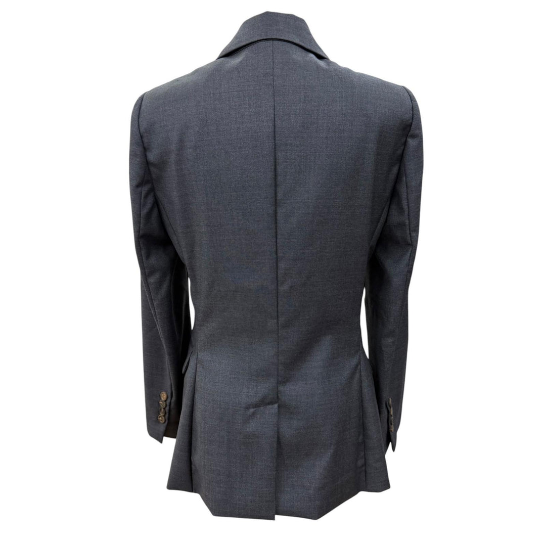 Great Brunello Cucinelli tailored jacket Monile pin badge included gray Women 38