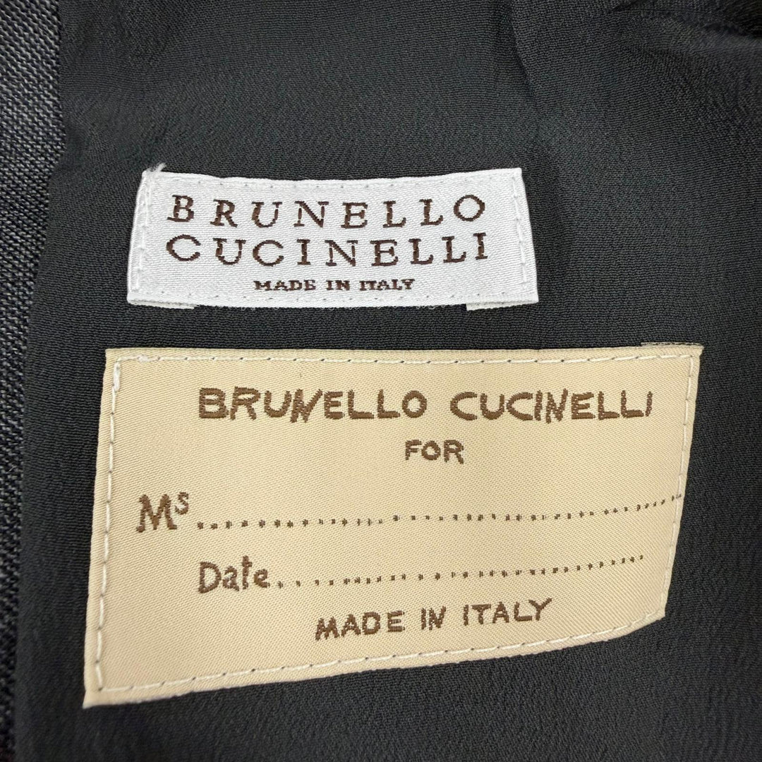 Great Brunello Cucinelli tailored jacket Monile pin badge included gray Women 38