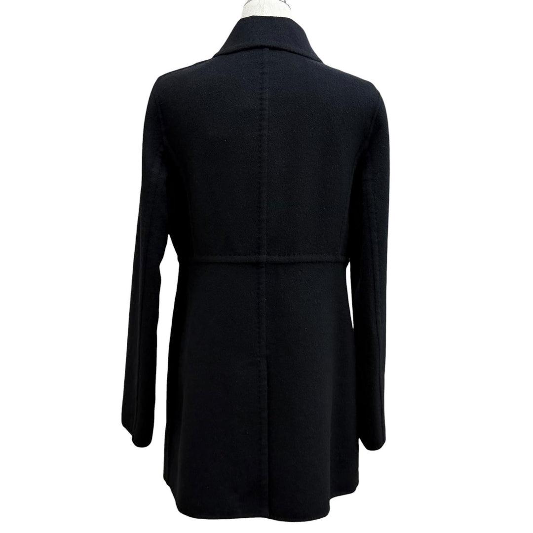 Pristine BURBERRY LONDON coat Logo buttons, Nova check lining black wool 40