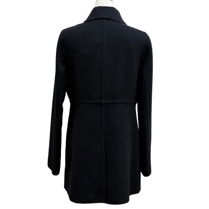 Pristine BURBERRY LONDON coat Logo buttons, Nova check lining black wool 40