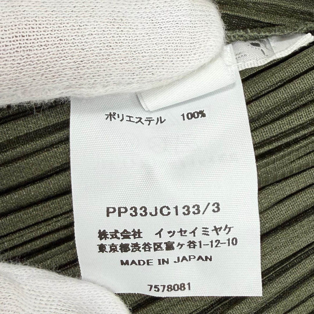 Excellent PLEATS PLEASE cardigan V-neck, long-sleeved polyester 3 PP33JC133