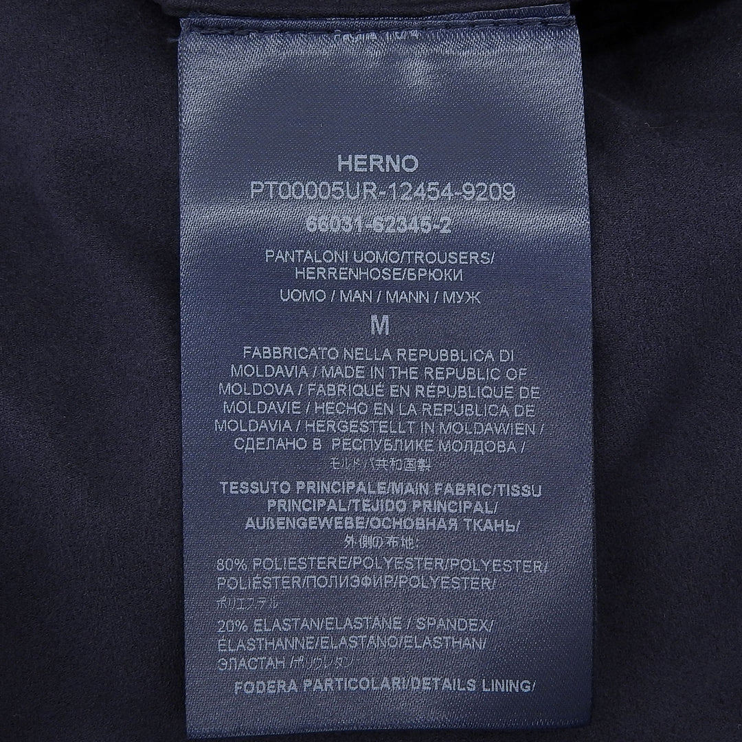 Pristine HERNO Resort Pants Cargo Pants, Tapered Navy mens M PT00005UR