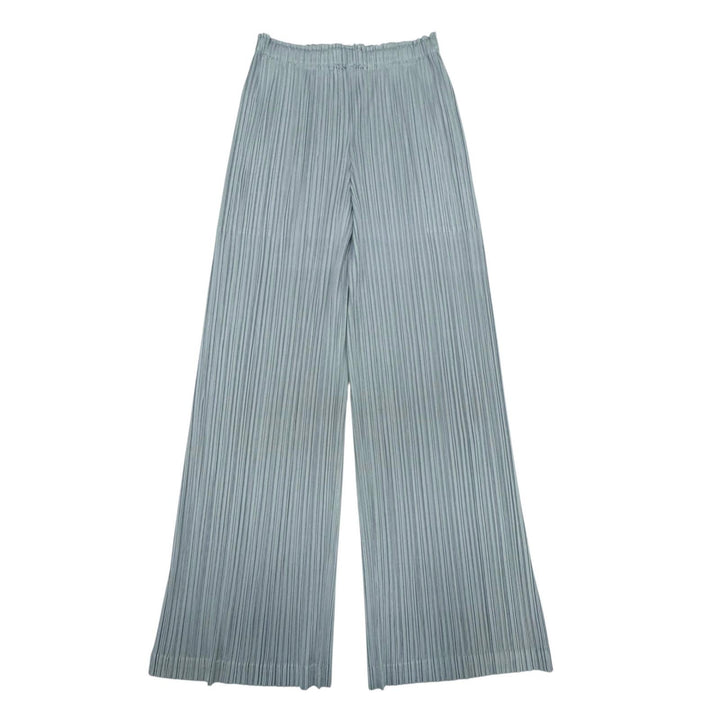 Excellent PLEATS PLEASE Pants Pleated wide Blue gray Women 1 PP81-JF124