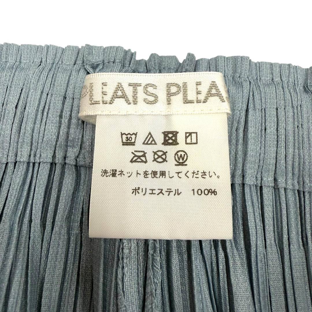 Excellent PLEATS PLEASE Pants Pleated wide Blue gray Women 1 PP81-JF124