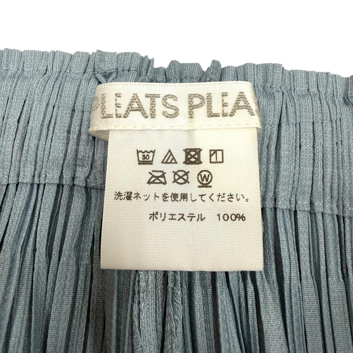 Excellent PLEATS PLEASE Pants Pleated wide Blue gray Women 1 PP81-JF124