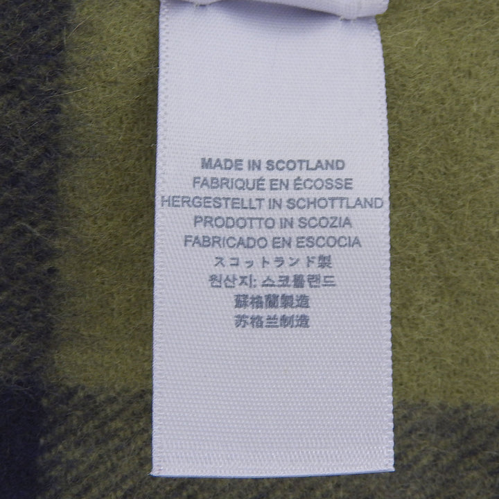 Pristine Johnstons of Elgin Scarf Check Pattern Fringe Large Shawl cashmere