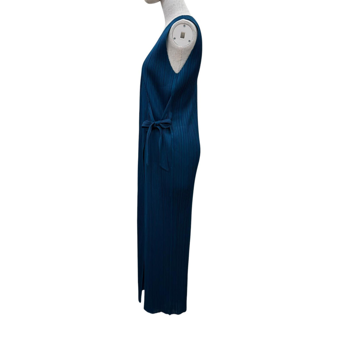 Pristine PLEATS PLEASE jumpsuit Sleeveless overalls blue polyester Women 3