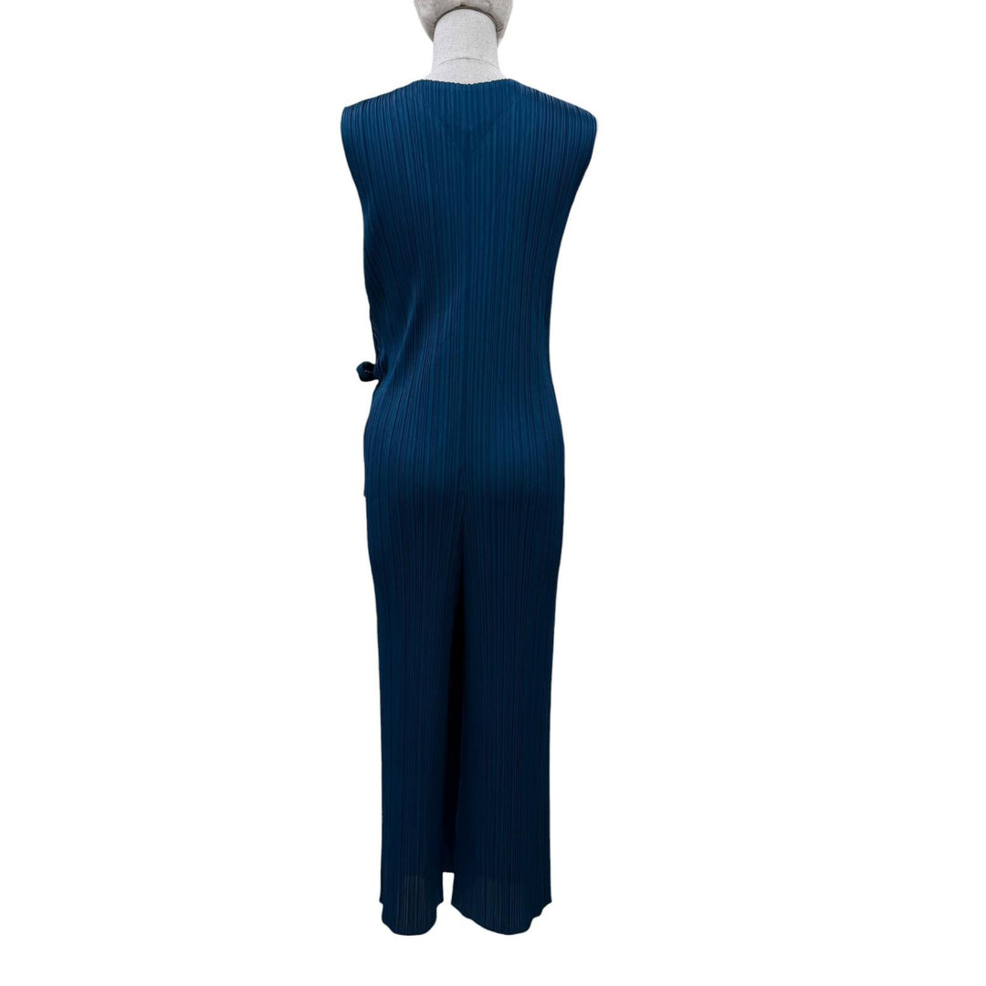 Pristine PLEATS PLEASE jumpsuit Sleeveless overalls blue polyester Women 3