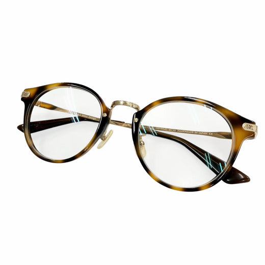 Excellent ayame Glasses GENERAL Marble Pattern Boston Brown mens