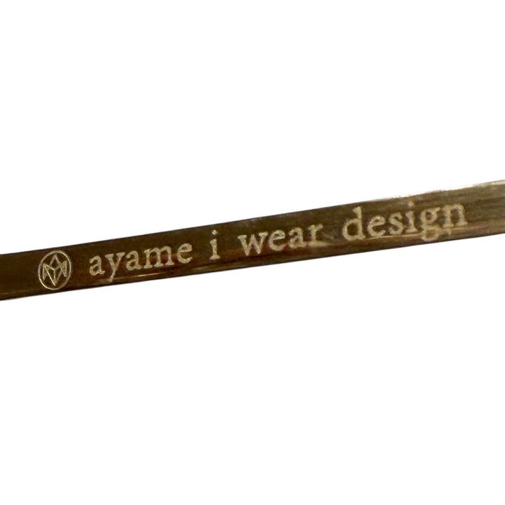 Excellent ayame Glasses GENERAL Marble Pattern Boston Brown mens