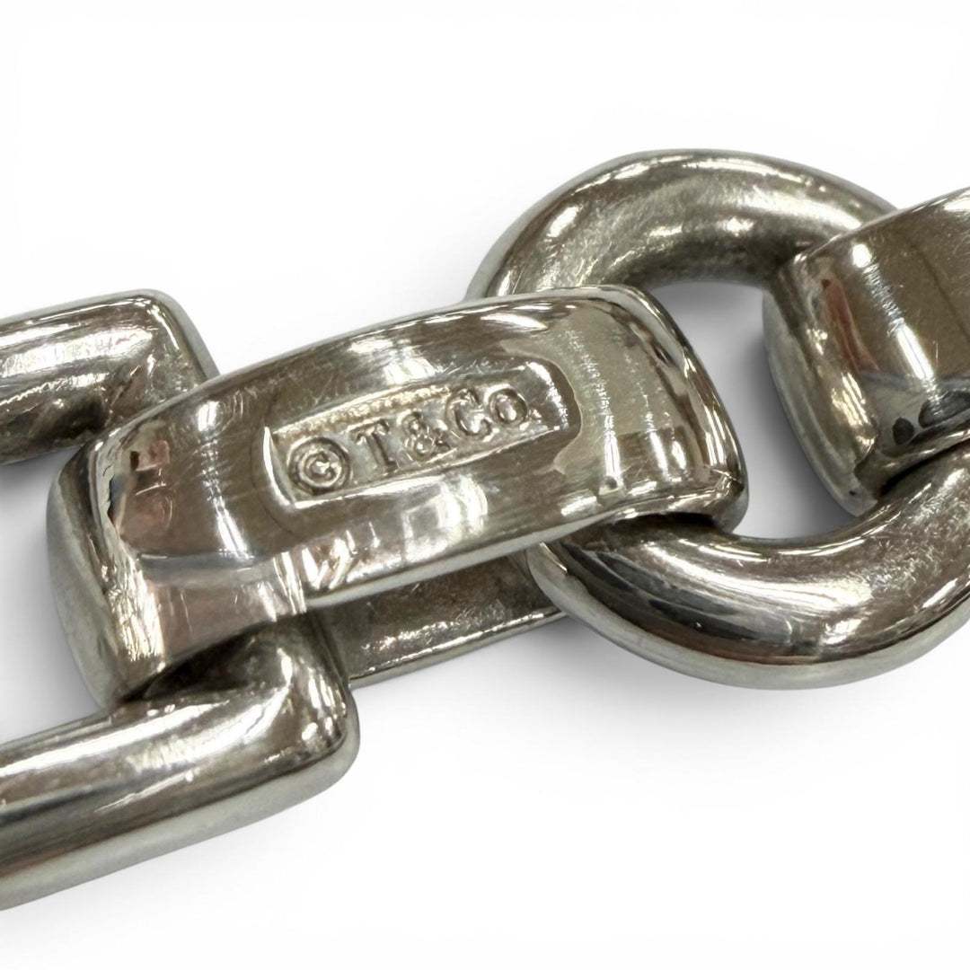 Excellent TIFFANY&Co. bracelet lettering Silver 925 mens