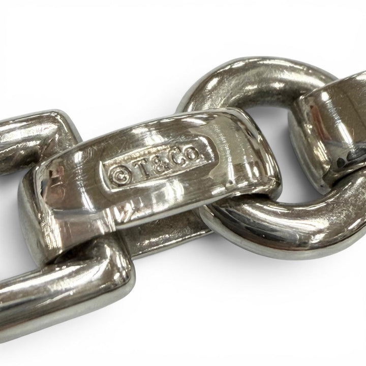 Excellent TIFFANY&Co. bracelet lettering Silver 925 mens