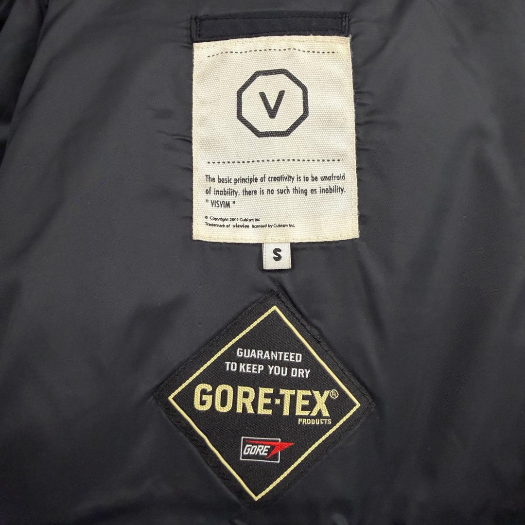 Good VISVIM down coat VALDEZ DOWN COAT black Nylon mens S