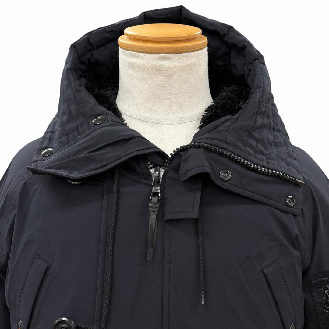 Good VISVIM down coat VALDEZ DOWN COAT black Nylon mens S