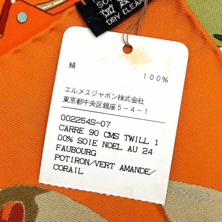 Pristine HERMES scarf Christmas at 24 Faubourg silk Women