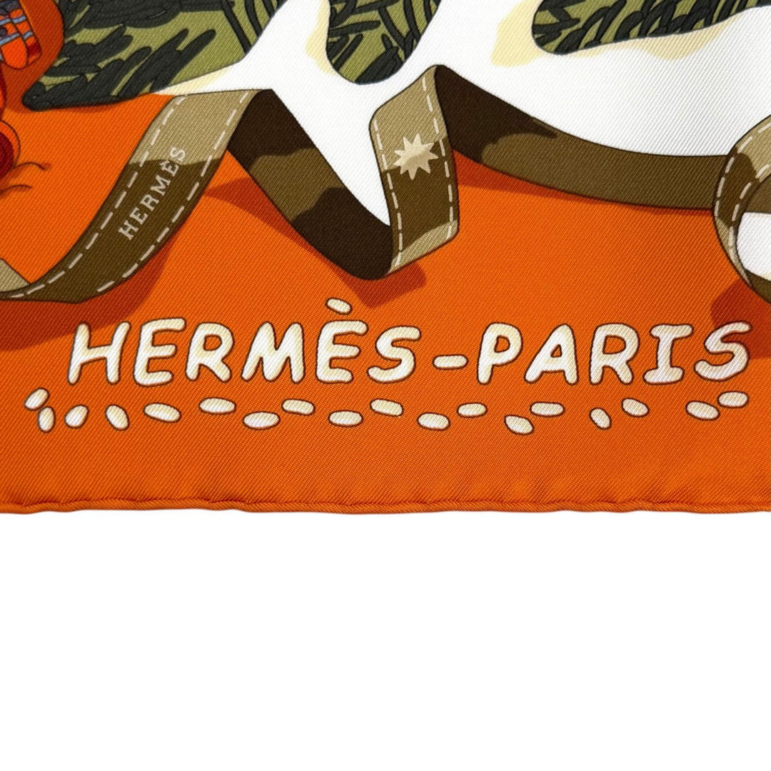Pristine HERMES scarf Christmas at 24 Faubourg silk Women