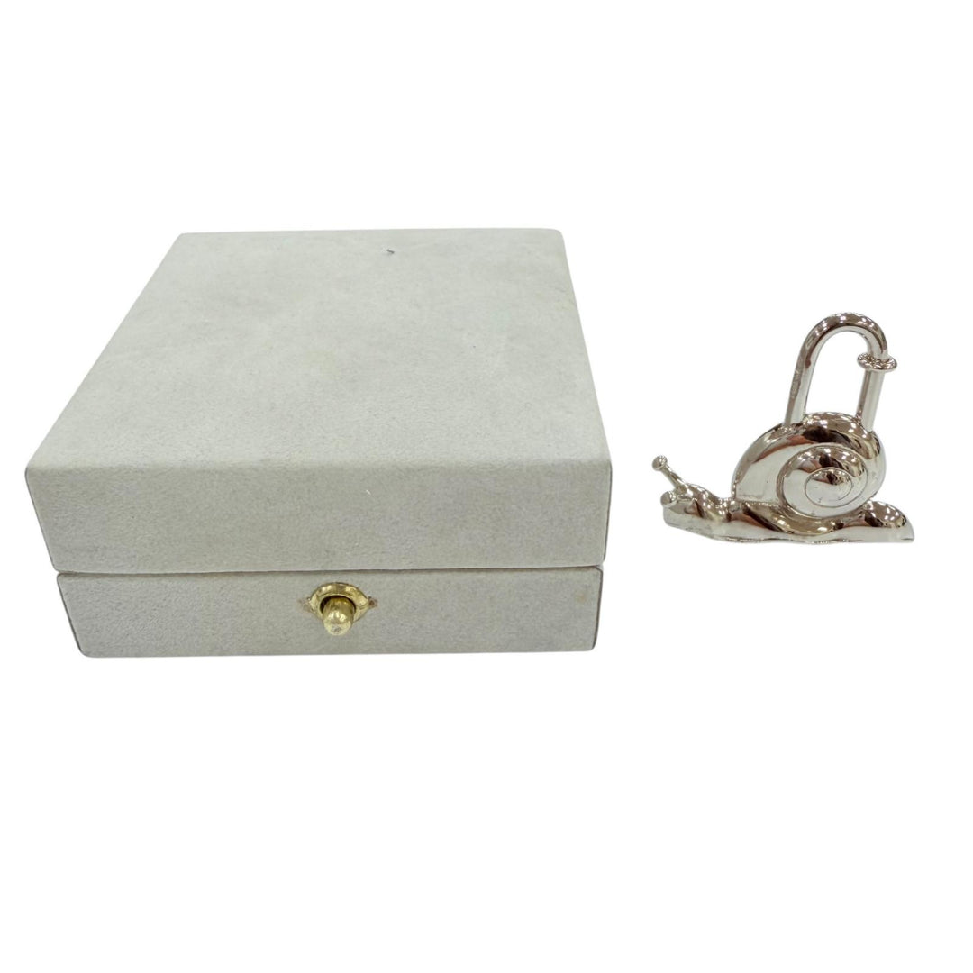 Excellent HERMES charm La Route Cadena Snail 1995 limited year Silver metal