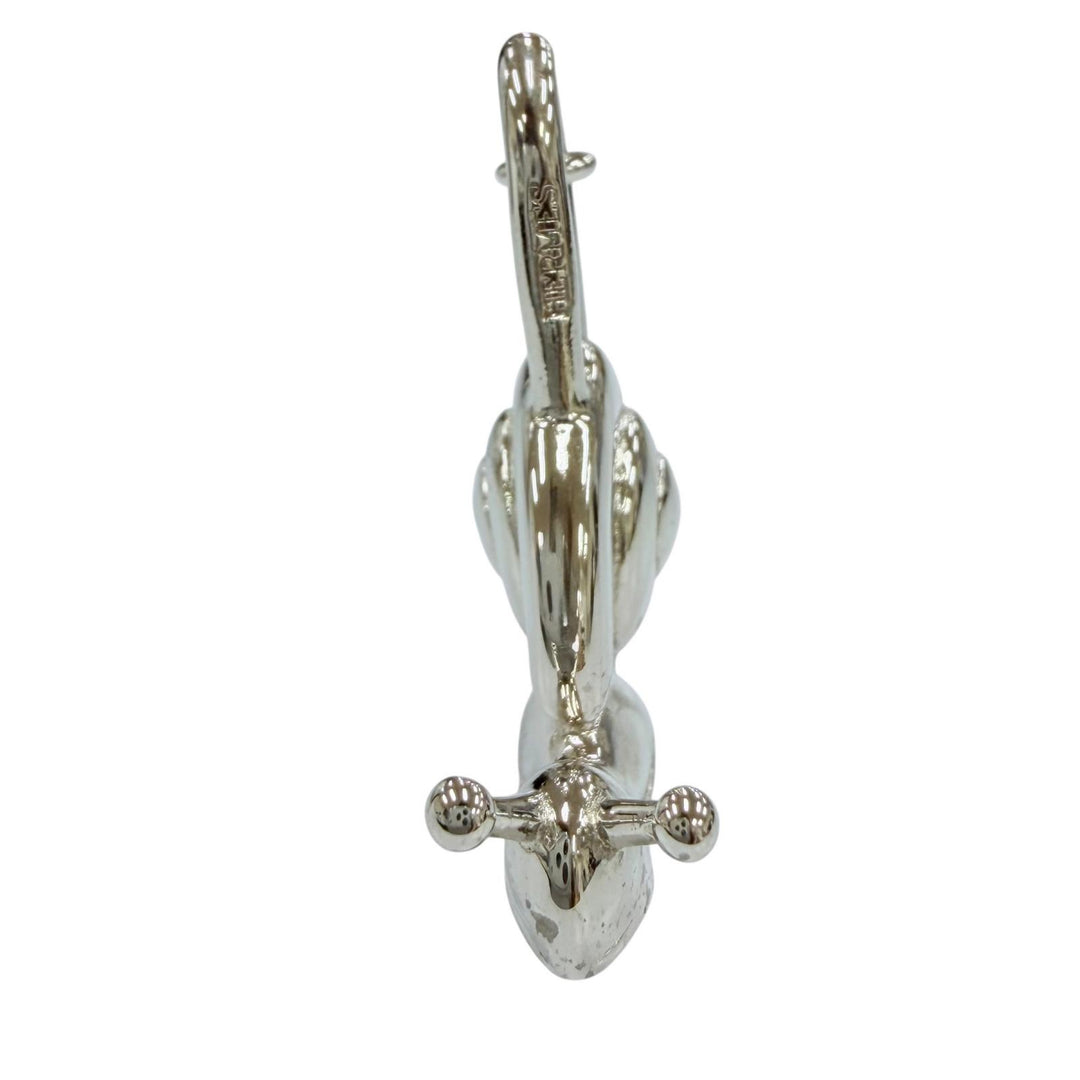 Excellent HERMES charm La Route Cadena Snail 1995 limited year Silver metal