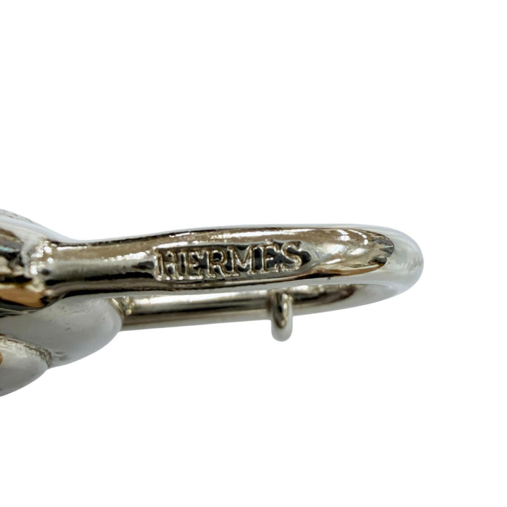Excellent HERMES charm La Route Cadena Snail 1995 limited year Silver metal
