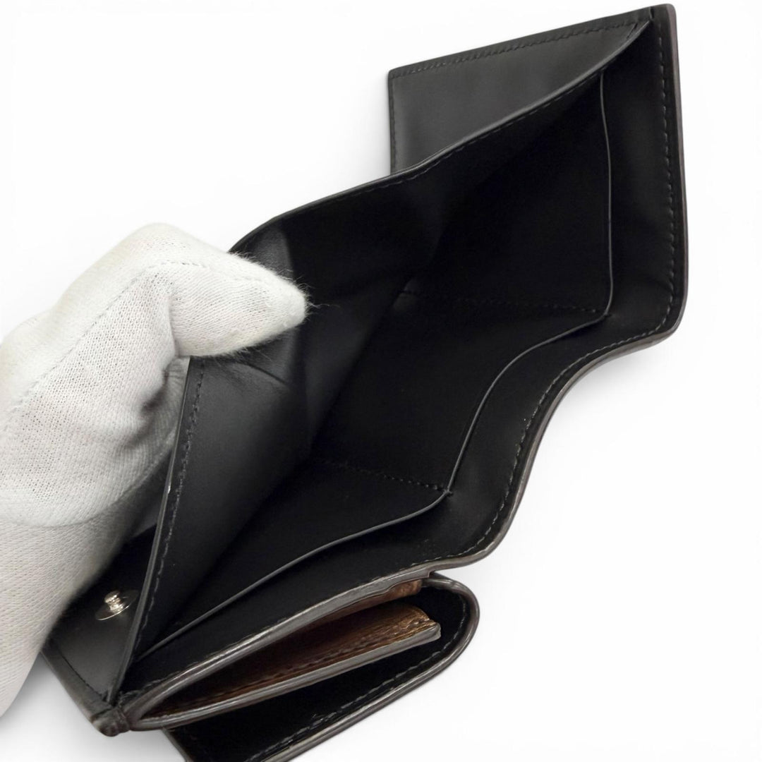 Excellent BERLUTI Akaju Flap Compact Wallet cacao intenso Venice Calfskin