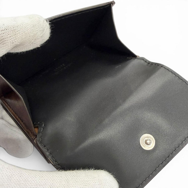 Excellent BERLUTI Akaju Flap Compact Wallet cacao intenso Venice Calfskin