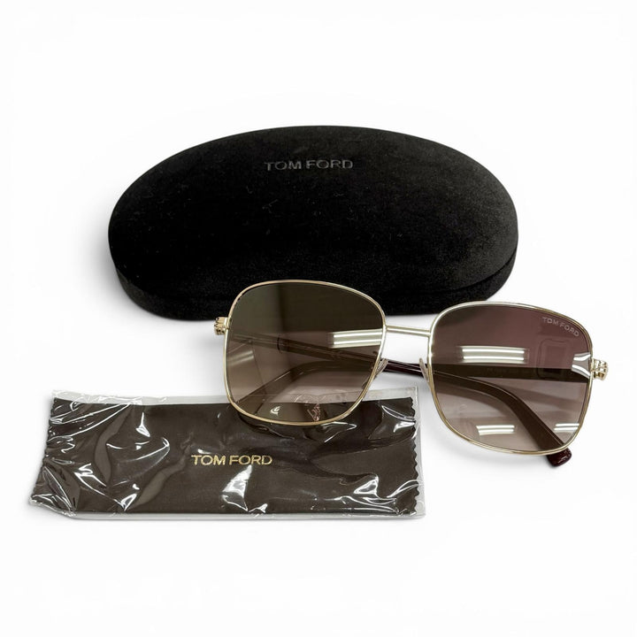 Pristine TOM FORD sunglasses Square gold mens TF722-K